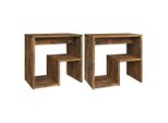 Syfax™ Comodini Rovere Fumo 2 Pz 40X30X40 Cm In Legno Multistrato