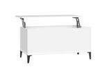 Syfax™ Tavolino Da Salotto Bianco 90X44,5X45 Cm In Legno Multistrato