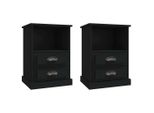 Syfax™ Comodini 2 Pz Neri 43X36X60 Cm