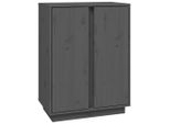 Syfax™ Credenza Grigia 60X35X80 Cm In Legno Massello Di Pino