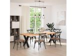 Syfax™ Gambe Per Tavolo Da Pranzo A Forma Di X 2 Pz Nere 70X(72-73) Cm In Acciaio