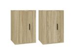 Syfax™ Mobili Porta Tv A Parete 2 Pz Rovere Sonoma 40X34,5X60 Cm