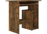 Syfax™ Scrivania Rovere Fumo 80X45X74 Cm In Legno Multistrato