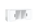 Syfax™ Mobile Porta Tv Bianco Lucido 100X35X40 Cm In Legno Multistrato
