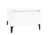 Syfax™ Tavolino Bianco Lucido 50X46X35 Cm In Legno Multistrato