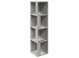 Syfax™ Scaffale Angolare Grigio Sonoma 33X33X132 Cm Legno Multistrato