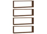 Syfax™ Mensole Muro Cubo 4 Rovere Marrone 80X15X26,5 Legno Multistrato