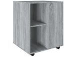 Syfax™ Armadietto Con Ruote Grigio Sonoma 60X53X72Cm Legno Multistrato
