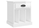 Syfax™ Comodino Bianco Lucido 43X36X50 Cm