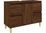 Syfax™ Mobile Lavabo Rovere Marrone 80X33X60 Cm In Legno Multistrato