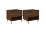 Syfax™ Comodini 2 Pz Rovere Marrone 50X46X50 Cm In Legno Multistrato