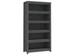Syfax™ Libreria Grigia 80X35X154 Cm In Legno Massello Di Pino