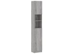 Syfax™ Armadietto Bagno Grigio Sonoma 32X25,5X190 Cm Legno Ingegnerizzato
