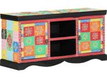 Syfax™ Mobile Tv Multicolore 100 X 35 X 50 Cm Legno Di Mango Massello