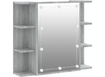 Syfax™ Mobile A Specchio Con Led Grigio Sonoma 70X16,5X60 Cm
