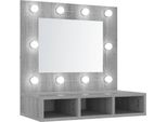 Syfax™ Mobile A Specchio Con Led Grigio Sonoma 60X31,5X62 Cm