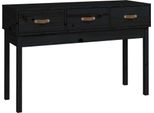 Syfax™ Tavolo Consolle Nero 114X40X75 Cm In Legno Massello Di Pino