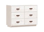 Syfax™ Credenza Bianca 100X40X75 Cm In Legno Massello Di Pino