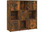 Syfax™ Libreria Rovere Fumo 90X30X90 Cm In Legno Multistrato