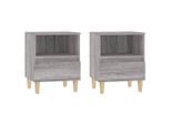 Syfax™ Comodino 2 Pz Grigio Sonoma 40X35X50 Cm