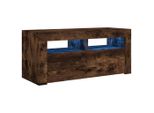 Syfax™ Mobile Porta Tv Con Luci Led Rovere Fumo 90X35X40 Cm