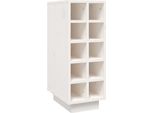 Syfax™ Portabottiglie Bianco 23X34X61 Cm In Legno Massello Di Pino