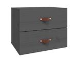 Syfax™ Comodino A Muro Grigio 50X36X40 Cm