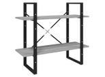 Syfax™ Libreria A 2 Ripiani Grigio Sonoma 80X30X70Cm Legno Multistrato