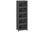 Syfax™ Libreria Grigia 50X35X154 Cm In Legno Massello Di Pino