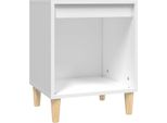 Syfax™ Comodino Bianco 40X35X50 Cm In Legno Multistrato