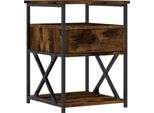 Syfax™ Comodino Rovere Fumo 40X42X55 Cm Legno Multistrato