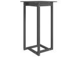 Syfax™ Tavolo Da Bar Grigio 60X60X110 Cm In Legno Massello Di Pino