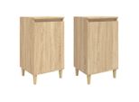Syfax™ Comodini 2 Pz Rovere Sonoma 40X35X70 Cm In Legno Multistrato