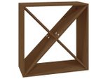 Syfax™ Portavini Marrone Ambra 62X25X62 Cm In Legno Massello Di Pino