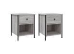 Syfax™ Comodini 2 Pz Grigio Sonoma 40X42X50 Cm In Legno Multistrato