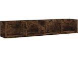 Syfax™ Mensola Muro Porta Pc Rovere Fumo 100X18X18Cm Legno Multistrato