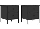 Syfax™ Comodini 2 Pz Neri 40X42X50 Cm In Legno Multistrato