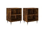 Syfax™ Comodini Rovere Fumo 2 Pz 40X30X50 Cm In Legno Multistrato