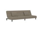 Syfax™ Divano Letto A 2 Posti Con 2 Cuscini Grigio Chiaro In Velluto