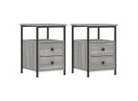 Syfax™ Comodini 2 Pz Grigio Sonoma 34X35,5X50 Cm In Legno Multistrato