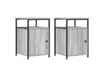 Syfax™ Comodini 2 Pz Grigio Sonoma 40X42X60 Cm In Legno Multistrato