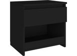 Syfax™ Comodino Nero 40X30X39 Cm In Legno Multistrato
