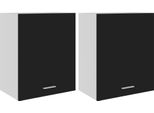 Syfax™ Mobili Pensili “Lyon” 2 Pz Neri 50X31X60 Cm
