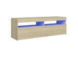 Syfax™ Mobile Porta Tv Con Luci Led Rovere Sonoma 120X35X40 Cm
