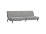 Syfax™ Divano Letto A 2 Posti Grigio Chiaro In Velluto