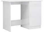 Syfax™ Scrivania Bianco Lucido 100X50X76 Cm In Legno Multistrato