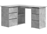 Syfax™ Scrivania Angolo Grigio Cemento 145X100X76 Cm Legno Multistrato