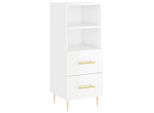 Syfax™ Credenza Bianco Lucido 34,5X34X90 Cm In Legno Multistrato