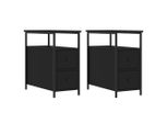 Syfax™ Comodini 2 Pz Neri 30X60X60 Cm In Legno Multistrato