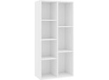 Syfax™ Libreria Bianca 50X25X106 Cm In Legno Multistrato